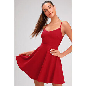 Lulus Do You Wanna Dance? Red Skater Dress - Size 3X